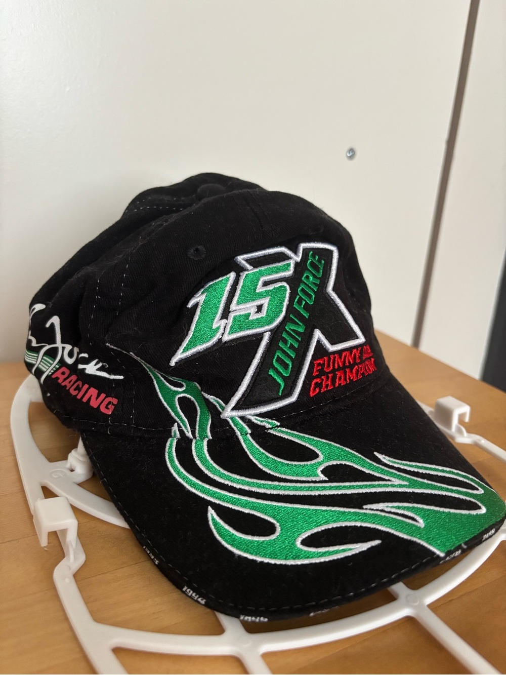 John Force 15 Black & Green Racing Cap